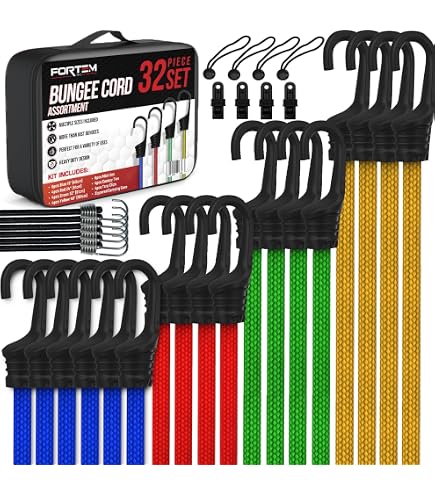 LODD Kit Tendeur Fixation Complet - 20 Sandows + Tendeurs Bâche + Filet + Valise Transport