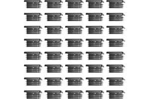 VOKENFORU 50mm x 50mm Black Plastic Plugs, Black Square Tube Covers, Inner End Caps for Chairs Desks Tables Foot Furniture Pipe, 40 Pcs