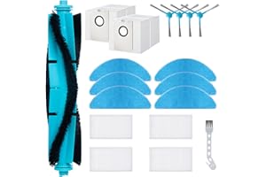 FIXBETTER Juego de accesorios para Cecotec Conga 8290 Power Ultra Home Genesis/7490 Immortal X-Treme Robot, 1 cepillo de rodillo principal, 4 filtros, 6 almohadillas de limpieza, 4 cepillos laterales, 2 bolsas