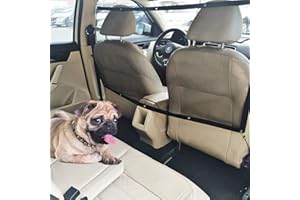 STARROAD-TIM Barrière De Voiture pour Chien - Filet De Séparation De Voiture avec Corde De Réglage Et Crochet - Convient pour SUV Et Petite Voiture (110cm * 60cm)