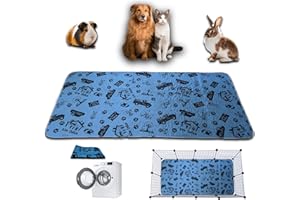 NEO SOLVO Grand Tapis 70cm x 140cm - Absorbant Imperméable Anti Dérapant - pour Chien, Lapin, Cochon d'Inde, Chat - sous la Gamelle - Apprentissage de la Propreté - Devant la Litière - Fond de Cage
