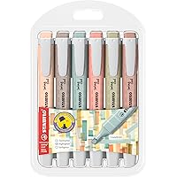STABILO Marcador swing cool NatureCOLORS - Estuche con 6 colores