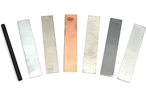 Metal Electrodes 7 Piece Set, Aluminium, Copper, Zinc, Nickel, Tin, Iron & Graphite - Eisco Labs