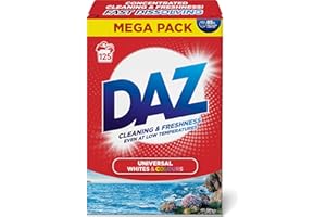 Daz Washing Powder 125 Washes – Family Pack Laundry Detergent for Brilliant Whites & Powerful Stain Removal – Long Lasting, Fresh Scent. 6.25kg