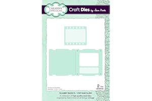 Sam Poole Creative Expressions Shabby Basics Vintage Slide Craft Die Troquel manualidades, Metal, 14 x 7.2 cm