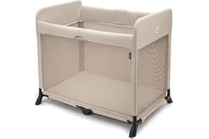 Bugaboo Stardust, 2 in 1: Parco giochi pieghevole e lettino da viaggio compatto con materasso, distribuito in 1 Secondo, Borsa da trasporto, Dai neonati ai bambini piccoli, Desert Taupe