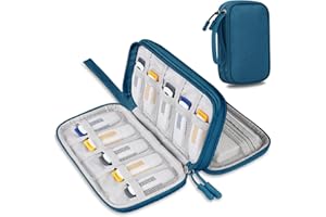 Lacdo USB Flash Drive Case Thumb Drive Holder Case Organizer Portable Electronic Accessories Storage Bag for SanDisk/SamData/Samsung USB Flash Drives Jump Drive Memory Stick, SD Card, Cable, Green