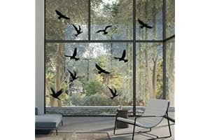 QTKSCEADLNCE 20 PCS Ventana de Anticolisión Pegatinas, Ventana en Forma de Pájaros Pegatinas de Ventana de Alerta de Aves para Prevención de Personas y Aves Golpes PVC Stickers Estáticas Pegatinas de Ventana