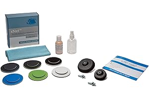 Glass Polish 28004 Kit Bricolage Deluxe de eliminación de arañazos para Superficies de Cristal de Todo Tipo - Ø 50 mm y 75 mm con Adaptador para taladradora.