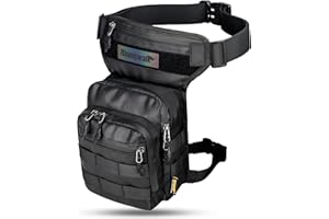 UBORSE Bolsa de Pierna de Bicicleta Impermeable Bolsa de Cadera para Bicicleta Multifuncional Riñonera Cintura para Correr Ciclismo Camping Motocicletas Negro