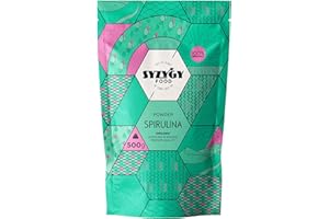 SYZYGY FOOD | Spiruline en Poudre Bio Certifiée | 500g | Spiruline BIO 100% Pure | DETOX - Protéines Végétales - Satiétant | Contrôle l'Appétit - Fer - Minéraux - Vegan