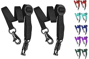 Majestic Ally Pack of 2, Double Thick Trailer Tie for Horse Haulage, with Adjustable Buckle, Panic Snap and Bull Snap – 1 Inch by 36 Inch (Black)