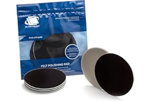 Glass Polish - 115 mm - Confezione da 5 Dischi in Feltro per Lucidatura di Vetro, Plastica, Metallo, Marmo e Altro