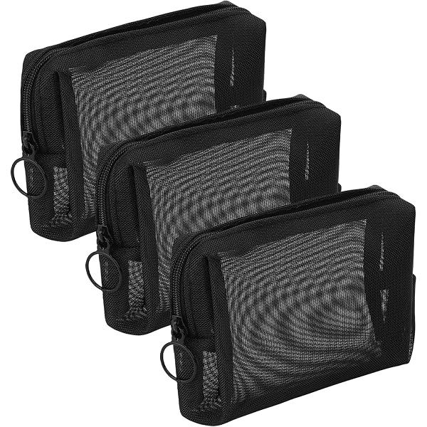 6er Set Netztaschen Mit Reißverschluss – Nylon-Mesh Organizer Für Kosmetik, Reise & Zuhause