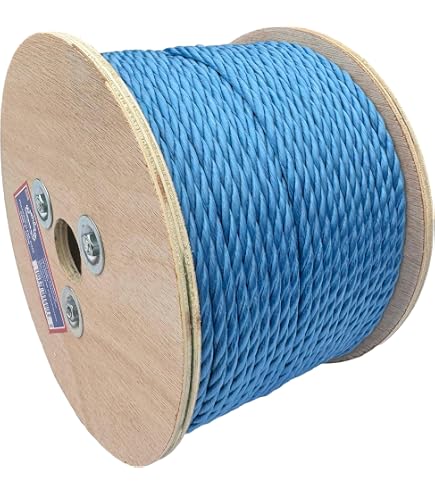 Bobine De Corde En Polyéthylène Bleu Faithfull 10mm X 30m - Charge Max 160kg, Résistance Rupture 1200kg