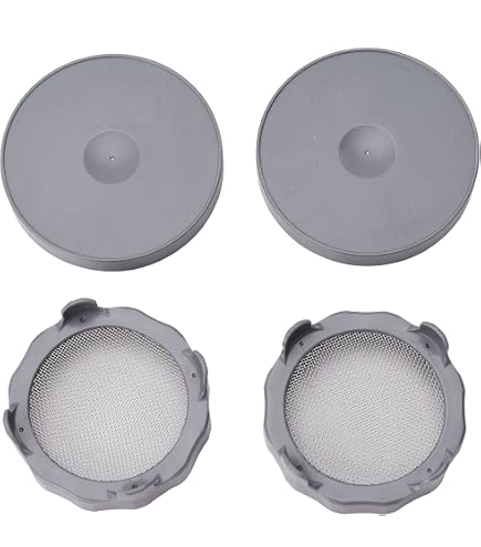 Set Da 4 Coperchi Per Germogli In Acciaio Inox Con Supporti – Per Vasi A Bocca Larga, Coltivazione Germogli Biologici, Diametro 86 Mm