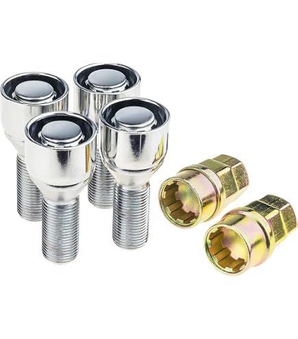 Bulloni Antifurto Starlock Per Cerchi In Lega Peugeot 2008 (dal 2013) E 3008 (dal 2009) - Filetto M12x1.25, Kit 4 Bulloni + Chiave