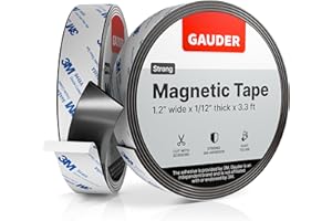GAUDER Magnetband stark selbstklebend mit 3M Kleber | Magnetstreifen selbstklebend | starkes Magnetklebeband (1 m)