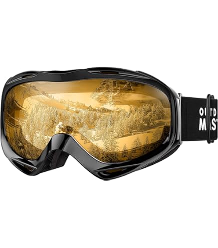 Lunettes De Ski Et Snowboard Outdoor Master - Blanc, Verres Bleus Miroir, UV400