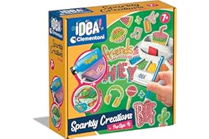 Clementoni - Idea-Sparkly Creations-Pop Style Painting, Diamond Art, Kit Arte, Laboratorio Gemas, Juego Creativo Niños 7 Años, Color Multilingüe, 18775