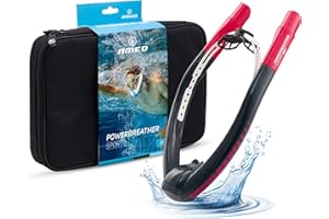 POWERBREATHER AMEO Sport - Atem Trainingsgerät fürs Schwimmbecken mit 100% Frischluft für Erwachsene und Kinder - Schnorchelset mit intelligentem Ventilsystem und 100% trockener Atemluft