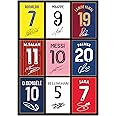Icons Wall Art Bellingham Messi Palmer Ronaldo Mbappe Lamine Yamal Salah Dembele Saka Signed A4 Printed Photo Picture Display Gift For Football Fans Digitally Reproduced Signature Unframed