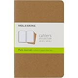 Moleskine Cahier Journal - Set 3 Quaderni con Pagina Bianca, Pocket, Marrone (Kraft Brown)