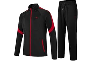 MoFiz Survêtement Hommes Ensemble Sport Jogging Col droit Combinaison de sport avec fermeture éclair pour les activités de Plein air
