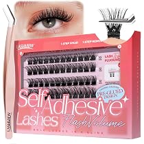 Higu Clace Wimpern-Cluster Set – 88 Stück, D-Curl, 16 Mm, Ultraleicht & Weich, Mit Spiegel