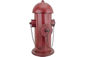 Design Toscano Fire Hydrant Statue Puppy Pee Post and Pet Storage Container, Medium 45.75 cm, Metalware, Full Color