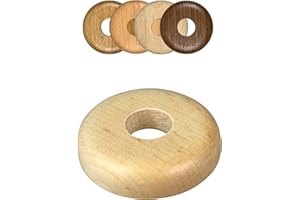 FUX 2 Pcs. Rosace radiateur, 15mm-22mm, différentes couleurs, rosace en bois pour tuyaux de chauffage, cache tuyau radiateur, accessoires de plomberie, couvercle cache trou (15mm, érable)