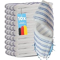 PRIMEMOP BEST Wischmop 50 Cm – 10 Stück, Profi-Qualität Mit Baumwolle & Mikrofaser
