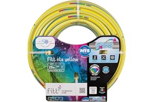 FITT NTS Yellow 5/8" (15 mm) 25m, Tubo per Irrigazione Giardino, Robusto e Malleabile per Uso Intensivo