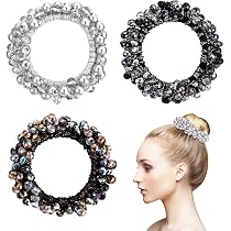 Meilliwish Runde Haargummis Für Frauen & Mädchen – 0,7 Zoll Durchmesser, Blau, Für Hochzeit & Party