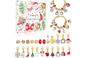 AMSIXNT Calendario avvento braccialetti bimba,calendario avvento gioielli 2023,gioielli calendario dell'avvento,sorprese per calendario avvento bambina,regalini calendario avvento bambina
