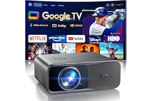 WIMIUS 【Google TV/Dolby】 Proyector 4K, Auto Focus/Keystone Smart Proyector Netflix 1080P Nativo Full HD WiFi Bluetooth Zoom 100%-50%, 1200ANSI Proyectores 4K con Asistente de Voz para Móvil/PC/Cine en Casa