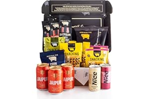 Serious Pig | Pub In The Post | With Craft Beer, Wine, Crunchy Baked Italian Cheese, Salami, Pickled Gherkins & More | Gift Hamper (16 Packs)