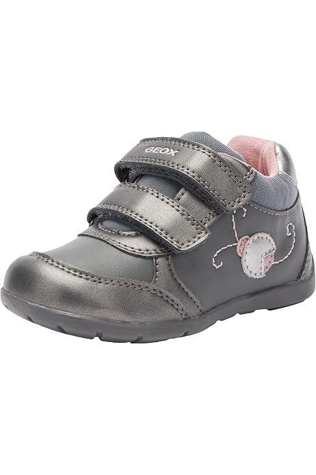Baskets Geox Macchia Girl B - Cuir Velours Respirant - Semelle Flexible - Pour Fille - Confort Et Style