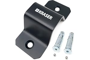 KRASER KR49B Anclaje Suelo Antirrobo para Cadena Seguridad hasta ø49, Alta Seguridad, 2 Pernos Expansivos, Antirrobo Fijación Suelo Pared Cadena Parking Garaje Moto Remolque Scooter Bicicleta