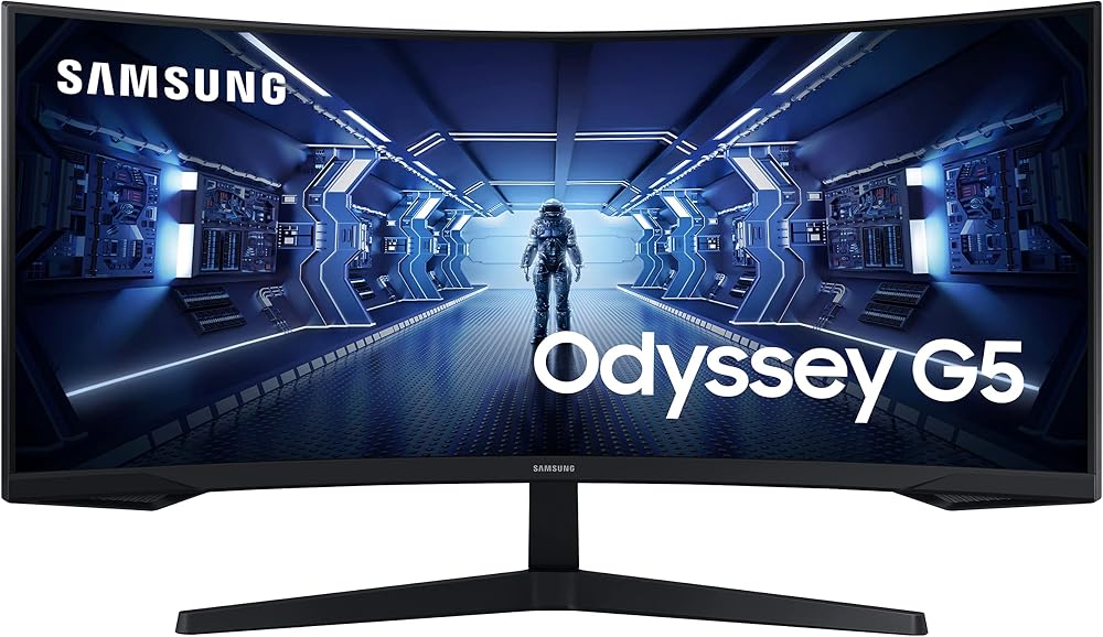 Samsung 34” Odyssey G5, UWQHD, VA, 3440x1440, 165 hz, 1 ms, HDMI, DP, 165 Hz Gaming Monitör, LC34G55TWWRXUF