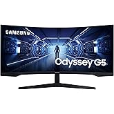 Samsung 34&rdquo; Odyssey G5, UWQHD, VA, 3440x1440, 165 hz, 1 ms, HDMI, DP, 165 Hz Gaming Monit&ouml;r, LC34G55TWWRXUF