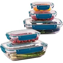 Glasslock Luftdichte Frischhaltedose 10-Set Aus Gehärtetem Glas Mit