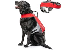 Osprey Dog Life Jacket, Adjustable Buoyancy Aid with Handle, Reflective Strips, Fits Small, Medium & Large Dogs, Swim Safety Vest for Water Activities & Paddleboarding