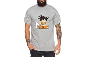Tee Kiki GSon Eat - Maglietta da Uomo Son Ruffy Luffy Naruto Saitama One Dragon Master Goku Ball Vegeta Turtle Roshi Piece Golds Db