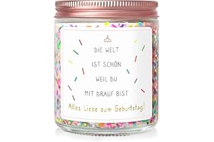 LUXHOMY Geburtstagsgeschenk für Frauen, Geschenk für Freundin, Geburtstag Kerze, Geschenke zur Geburt für Frau, Freundin, Freund, Mama, Schwester, Tochter, Vanille-Duftkerze (200g)