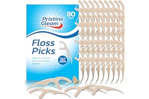 SOL Lot de 80 harpes de fil dentaire biodégradables en amidon de maïs | Piques de fil dentaire | Bâtons de fil dentaire | Bâton de fil dentaire | Fil dentaire pour dents | Harpes dentaires