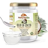 Olio di Cocco Biologico Vergine 200 ml. Crudo e Spremuto a Freddo. Organico e Naturale. Bio Nativo e non Raffinato. Origine S
