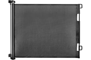 Patywaga Barriere de Securite Enfant bebe Extensible Retractable 0-140cm - Barrière Escalier Enfant et Chien pour Intérieur/Extérieur, Couloirs（Noir）