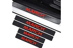 EUIOOVM 4 sztuki listew progowych do samochodu, ochrona przed zarysowaniem, z włókna węglowego, ochrona drzwi samochodu, z włóknem węglowym