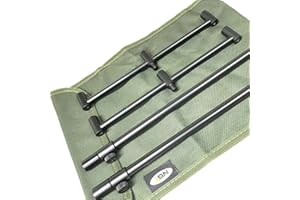 Lidsters Fishing Supplies 3 Tige de Barres de Buzz Noir avec Sac 2 30–50 cm Berge 2 Barres DE 25 cm pour Pêche à la Carpe